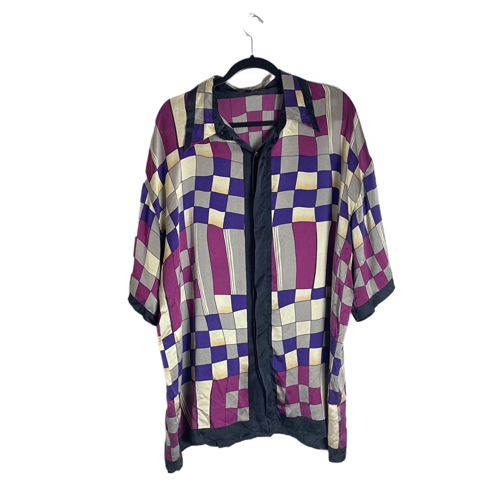 Ceta Italiana Short Sleeved Button Up Printed Top Men’s 2XL